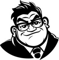 Confident Businessman Character with Glasses and Stylish Hair Artwork vector