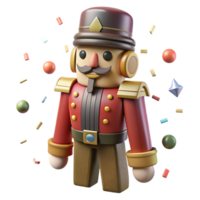 vibrant modern Nutcracker Soldier Wooden Figure Cutout for Holiday Decor original png