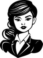 Stylish Confident Businesswoman Graphic Portrait Design for Professional Use vector