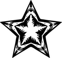 Detailed Artistic Star Design Featuring Sharp Edges and Intricate Patterns for Creative Projects vector