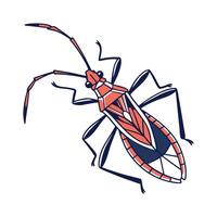 Assassin Bug Design on White Background vector