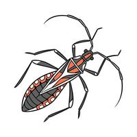 Stylish Assassin Bug Illustration Design vector