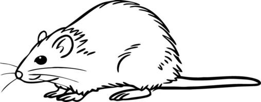 Cute Cartoon Mouse Illustration for Coloring Books and Creative Projects vector