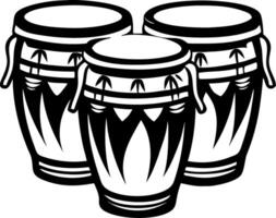 Three Classic Conga Drums Design for Music Themes and Creative Projects vector