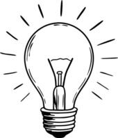 Bright Classic Light Bulb Illustration for Creative Projects and Design Applications vector