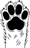 Stylized Animal Paw Print Illustration for Creative Projects and Design Applications vector