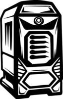 Stylized Computer Tower Design for Gaming Setup and Tech Enthusiast Projects vector