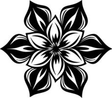 Intricate Black Floral Mandala Design for Tattoo Artwork and Coloring Projects vector