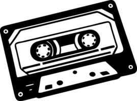 Retro Audio Cassette Tape Illustration Ideal for Vintage Designs and Creative Projects vector