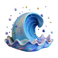 impressive minimalist Ocean Wave Breaking Animation Frames Sequence Isolated png
