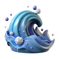 vibrant contemporary Ocean Wave Breaking Animation Frames Sequence Isolated professional png