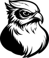 Majestic Owl Illustration with Fierce Expression for Tattoo Design and Coloring Page vector
