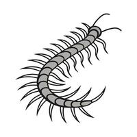 Stylish Centipede Design on White vector