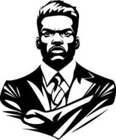 Powerful Confident Man in Suit Illustration for Branding and Graphic Design vector