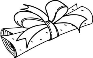 Decorative Scroll with Bow Artistic Design for Crafts Invitations and Digital Projects vector