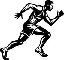Dynamic Running Sports Silhouette for Fitness and Exercise Illustrations vector