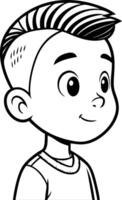 Stylized Cartoon Boy Character with Cheerful Expression for Kids Illustrations and Designs vector