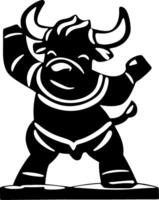 Cute Dancing Cartoon Bull Character for Fun Illustrations and Creative Projects vector