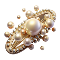 serene minimalist Pearl Hairpin Bridal Accessory Transparent for Wedding Design high resolution png