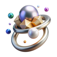 elegant classic Pearl Ring Cocktail Ring Design Isolated on Transparent Background professional png
