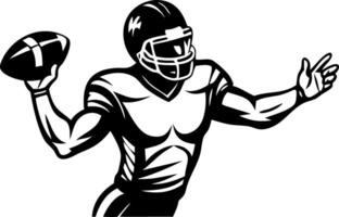 Dynamic Quarterback Throwing Football Graphic for Sports Design Projects vector