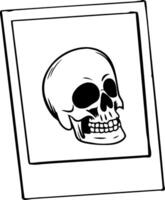 Stylized Skull Illustration for Tattoo Design and Creative Projects vector