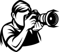 Stylized grapher Holding DSLR Camera for Creative Projects and Graphic Design vector
