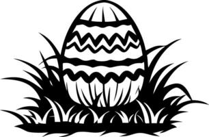 Decorative Easter Egg Surrounded by Grass Perfect for Crafting and Spring Celebrations vector