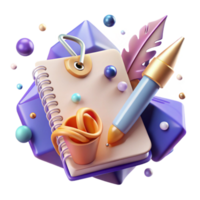 magnificent abstract Pen and Paper Notepad Writing Cutout for Note Taking high resolution png
