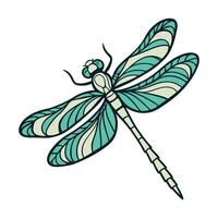 Dragonfly Design 6 on White Background vector