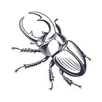 Dung Beetle Design on White Background vector