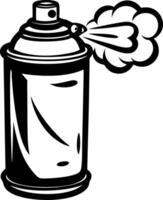 Black Spray Paint Can with Stream Emitting for Creative Art and Graffiti Design vector