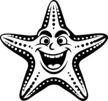 Playful Cartoon Starfish Character with Joyful Expression for Fun Design Projects vector