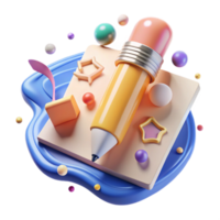 extraordinary modern Pencil with Eraser Writing Utensil Transparent Background for Note Taking high resolution png