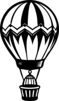Vintage Hot Air Balloon Graphic Ideal for Travel Themed Designs and Tattoo Inspiration vector