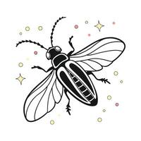 Firefly Character Illustration White Background vector