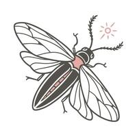 Stylish Firefly Illustration 4 vector
