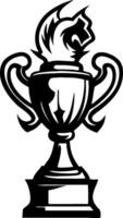 Flaming Trophy for Sports Achievements and Competitive Events vector