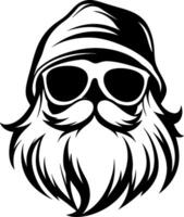 Vintage Cool Hipster Bearded Man with Sunglasses and Hat Design for T-Shirts and Tattoos vector