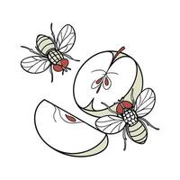 Creative Fruit Flies Graphic 2 vector