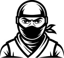 Bold Ninja Character Design for Gaming Graphics and Tattoo Inspiration vector