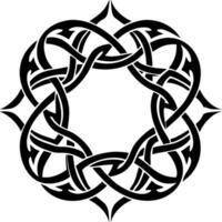 Intricate Black Celtic Knot Design for Tattoo Art and Creative Projects vector