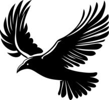 Elegant Black Flying Bird Design Ideal for Tattoo and Sticker Applications vector
