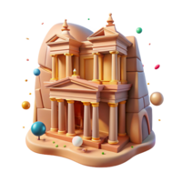 magnificent classic Petra Treasury Isolated for Jordanian Travel premium png