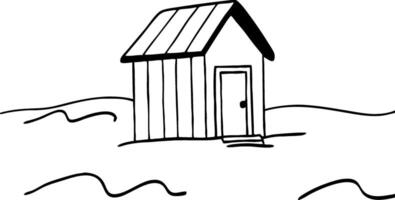Minimalist Hand Drawn House Design for Home Decor and Creative Projects vector