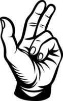 Intricate Hand Gesture Art for Tattoo Design and Coloring Book Creation vector
