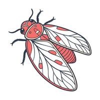 Leafhopper on Clean White Background vector