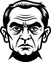 Intense Portrait of a Serious Man for Tattoo Design and Graphic Use vector