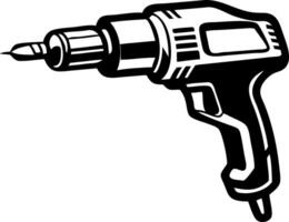 Electric Drill Design for DIY Projects Home Renovation and Crafting vector