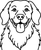 Smiling Golden Retriever Head for Pet Lovers and Dog Enthusiasts vector